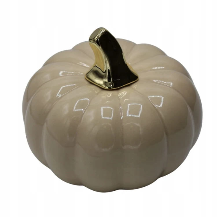 DYNIA CERAMICZNA BEŻOWO-ZŁOTA MEGA 23x23x18,5cm Figurka halloween