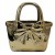 Wazon ceramiczny torebka z kokardą złoty połysk 27cm elegancka dekoracja