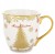 Kubek porcelanowy świąteczny 560ml biało-złoty z choinką prezent na świeta