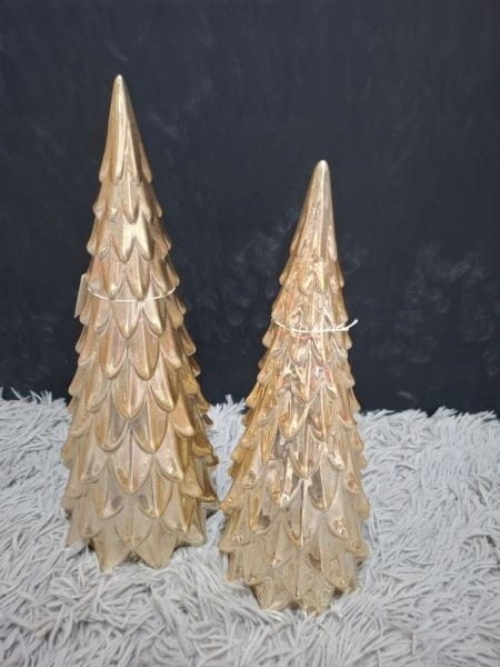 Ceramiczna choinka dekoracyjna 32,5cm – złota
