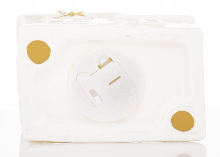 Domek LED Ceramiczny Biały 11,5x9,5x6 Dekoracja Świąteczna Figurka Prezent