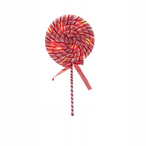 DEKORACJA ŚWIETLNA ŚWIĄTECZNA LIZAK LED OZDOBA 25 X 57 CM