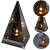 LAMPION LUSTRZANY 3D STOŻEK PIRAMIDA lustrzany Ostrosłup znicz na baterie
