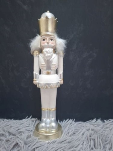Drewniany Dziadek do Orzechów – Dekoracja Świąteczna 30 cm