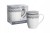 Kubek Porcelanowy LIVELLO 350ml z Metalowym Zaparzaczem i Pokrywką Ornament
