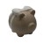 Skarbonka ceramiczna świnka beżowa z białą kokardą 15x13cm elegancka ozdoba