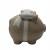 Skarbonka ceramiczna świnka beżowa z białą kokardą 15x13cm elegancka ozdoba
