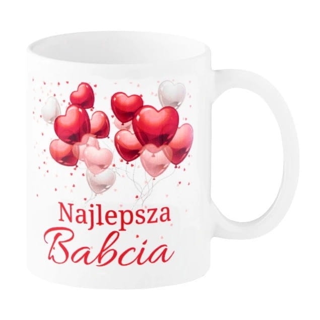 Kubek dla Babci Najlepsza Babcia 300 ml Ceramiczny Prezent na Dzień Babci