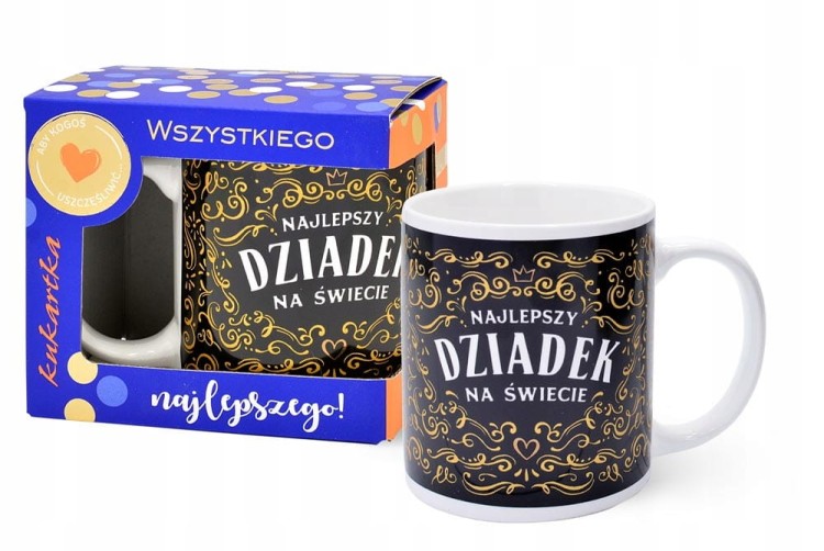Kubek Premium Najlepszy Dziadek na Świecie 300 ml Prezent Dzień Dziadka